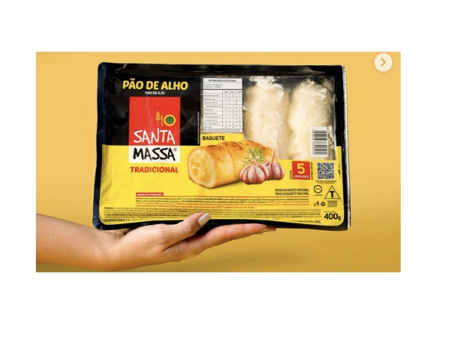 PAN DE AJO TRADICIONAL 400G SANTA MASSA 