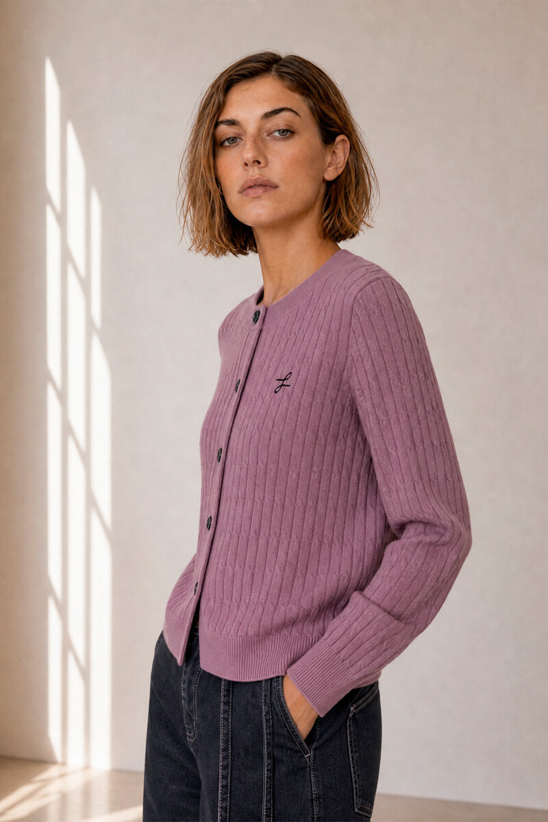 CARDIGAN OCHOS ROSA