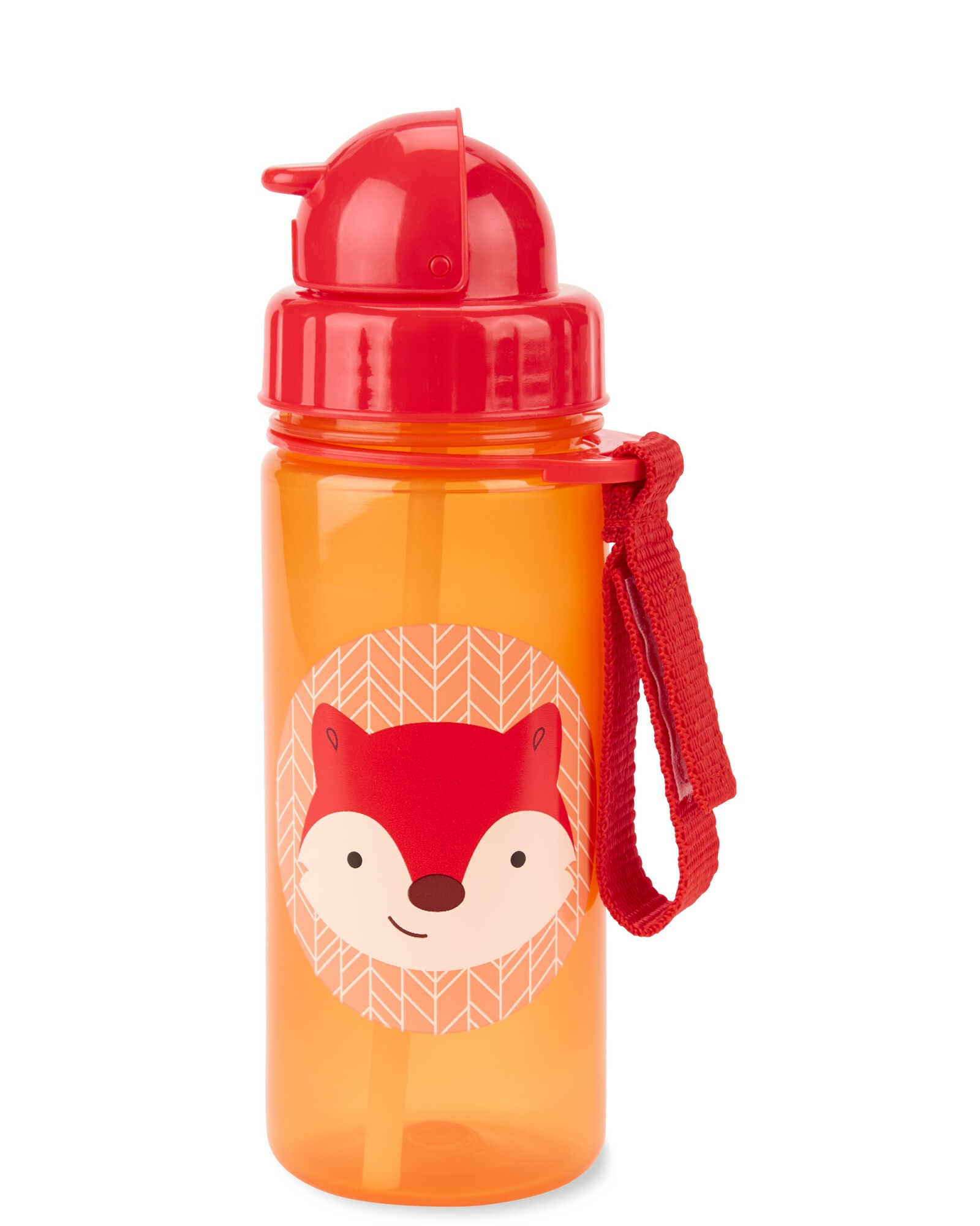 Botella con sorbito, diseño zorro Botella con sorbito, diseño zorro
