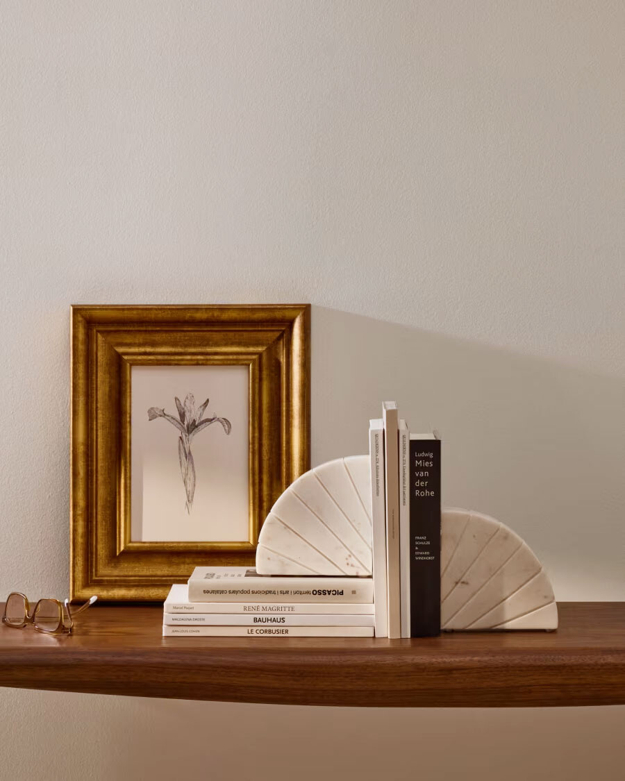 Sujetalibros Serela de mármol blanco Sujetalibros Serela de mármol blanco