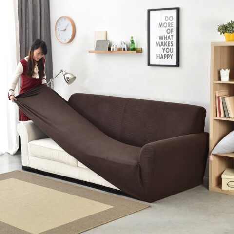Funda Sillón 3 Cuerpo Lisa chocolate