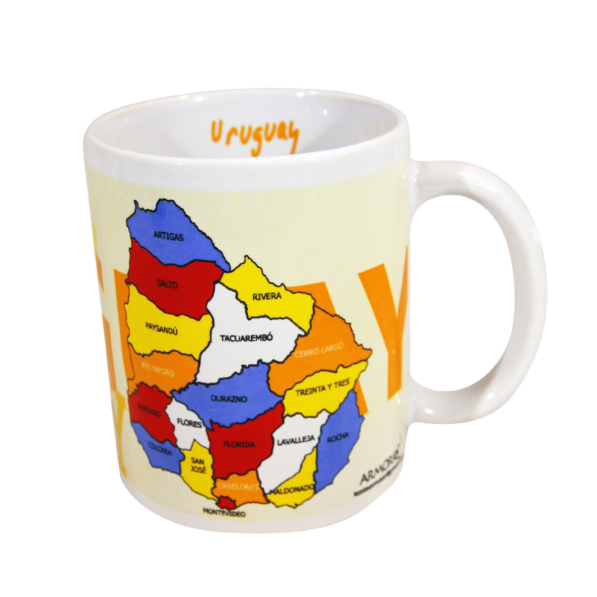 Tazas De Loza Uruguay Mapa 
