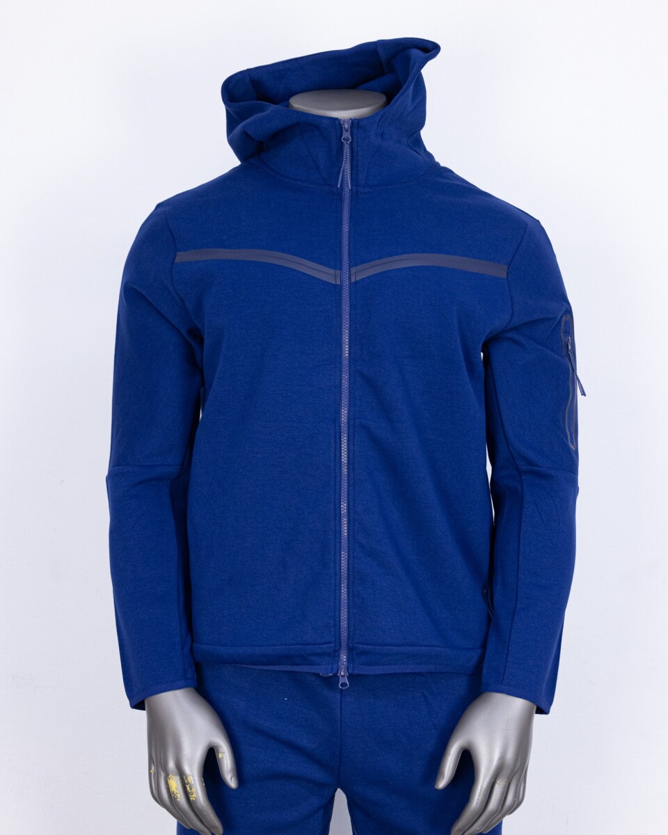 Campera MM Moda Hombre Deportivo C/Capucha Azul - S/C 