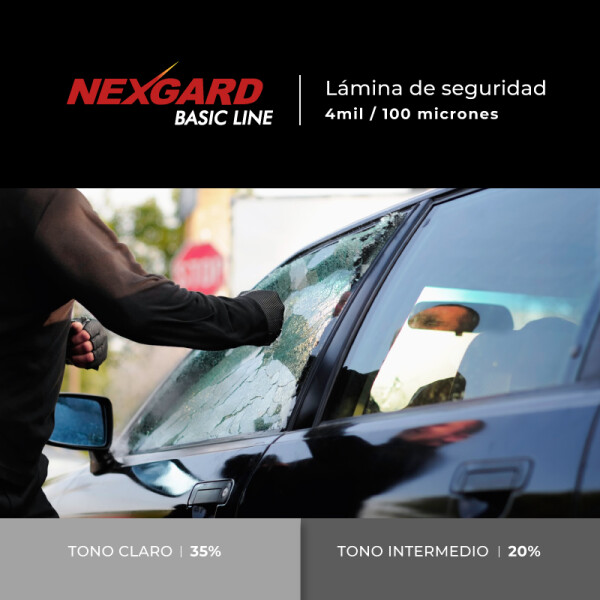 Polarizado Auto. Marca: Nexgard. Tono: Claro. 100 Micrones Polarizado Auto. Marca: Nexgard. Tono: Claro. 100 Micrones