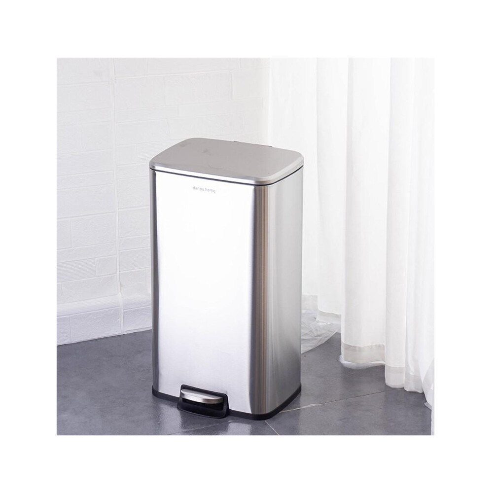 PAPELERA 30L LJT04-30 GRIS ACERO INOXIDABLE LJT04-30-1
