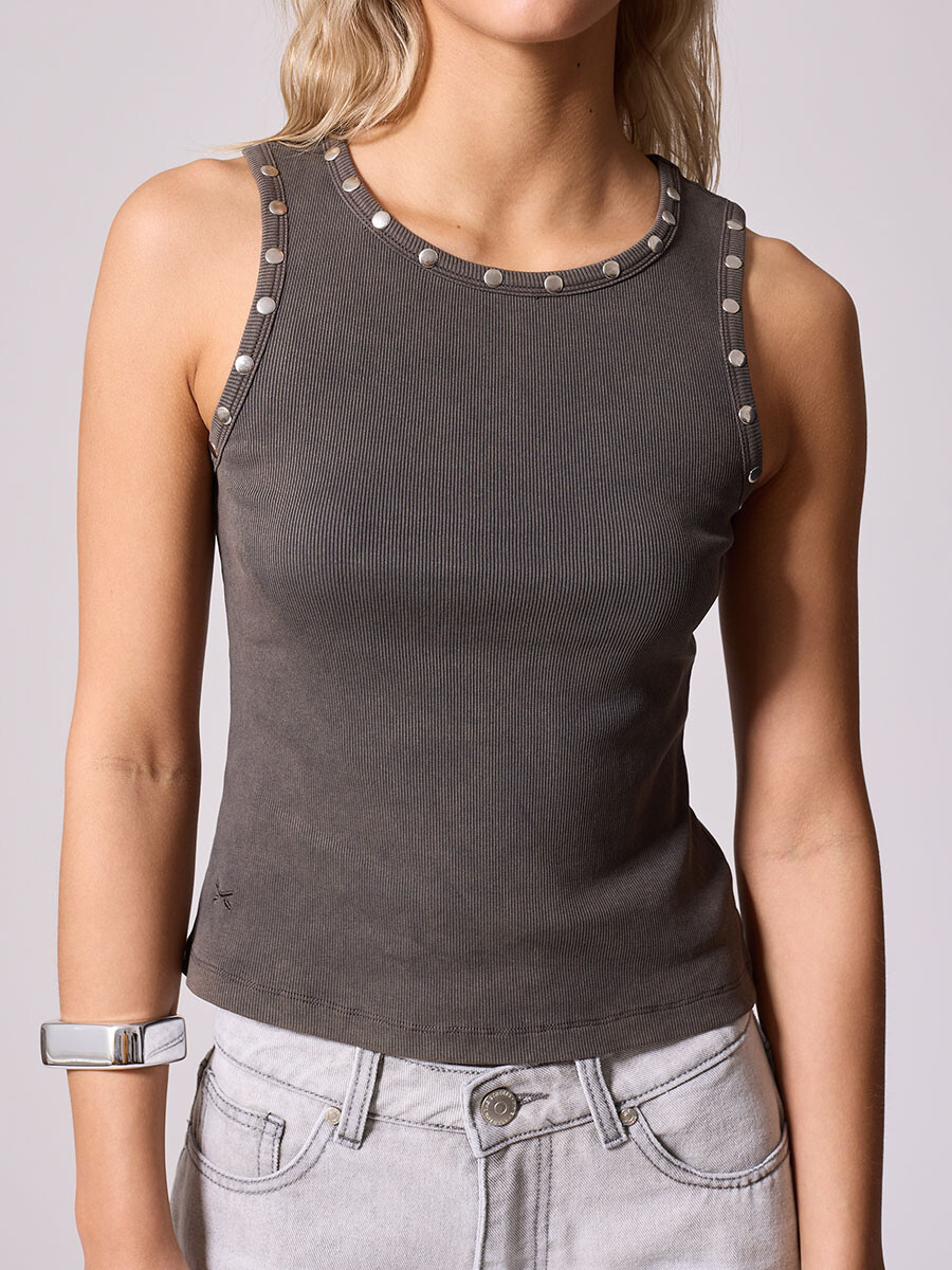 TOP SELENE DIXIE - Gris Oscuro 