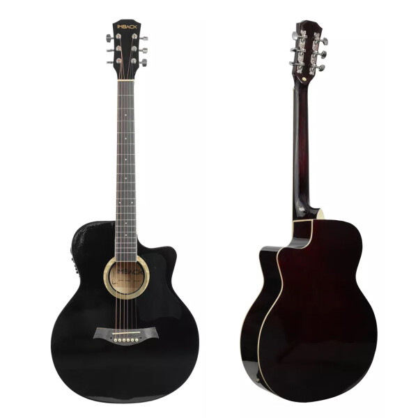 Guitarra Electro Acustica Tamaño 4/4 39 Para Diestros Con Funda Y Equalizador Clasica Imback Color Negro Guitarra Electro Acustica Tamaño 4/4 39 Para Diestros Con Funda Y Equalizador Clasica Imback Color Negro