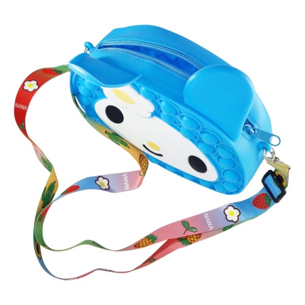 Cartera Pop It Multicolor Niños Infantil Regalo Burbujas Color Variante Celeste