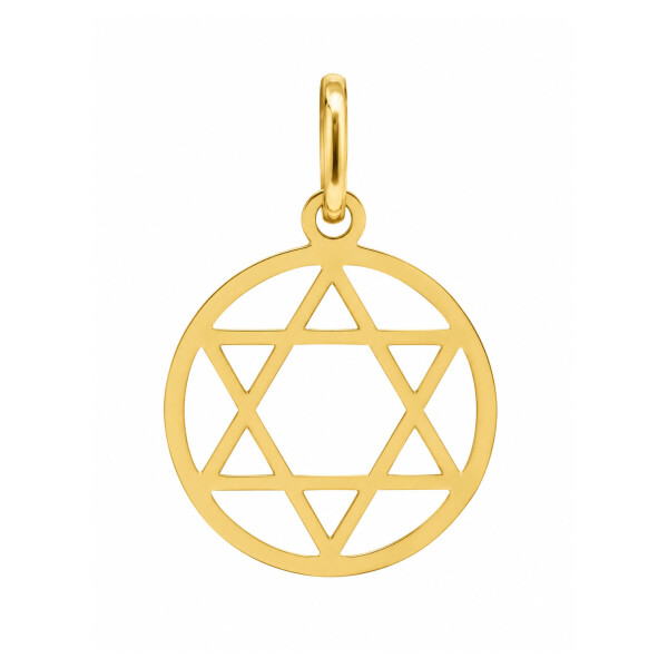 Colgante Tzion Calado de Oro Amarillo 18k Colgante Tzion Calado de Oro Amarillo 18k