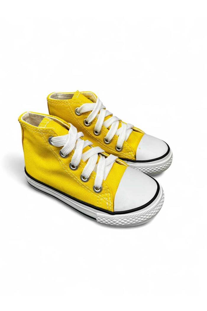 BOTA DEPORTIVA MEDIO BASKET LONA NIÑO Amarillo