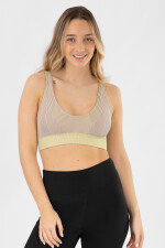 Top deportivo bicolor Verde lima/fluo