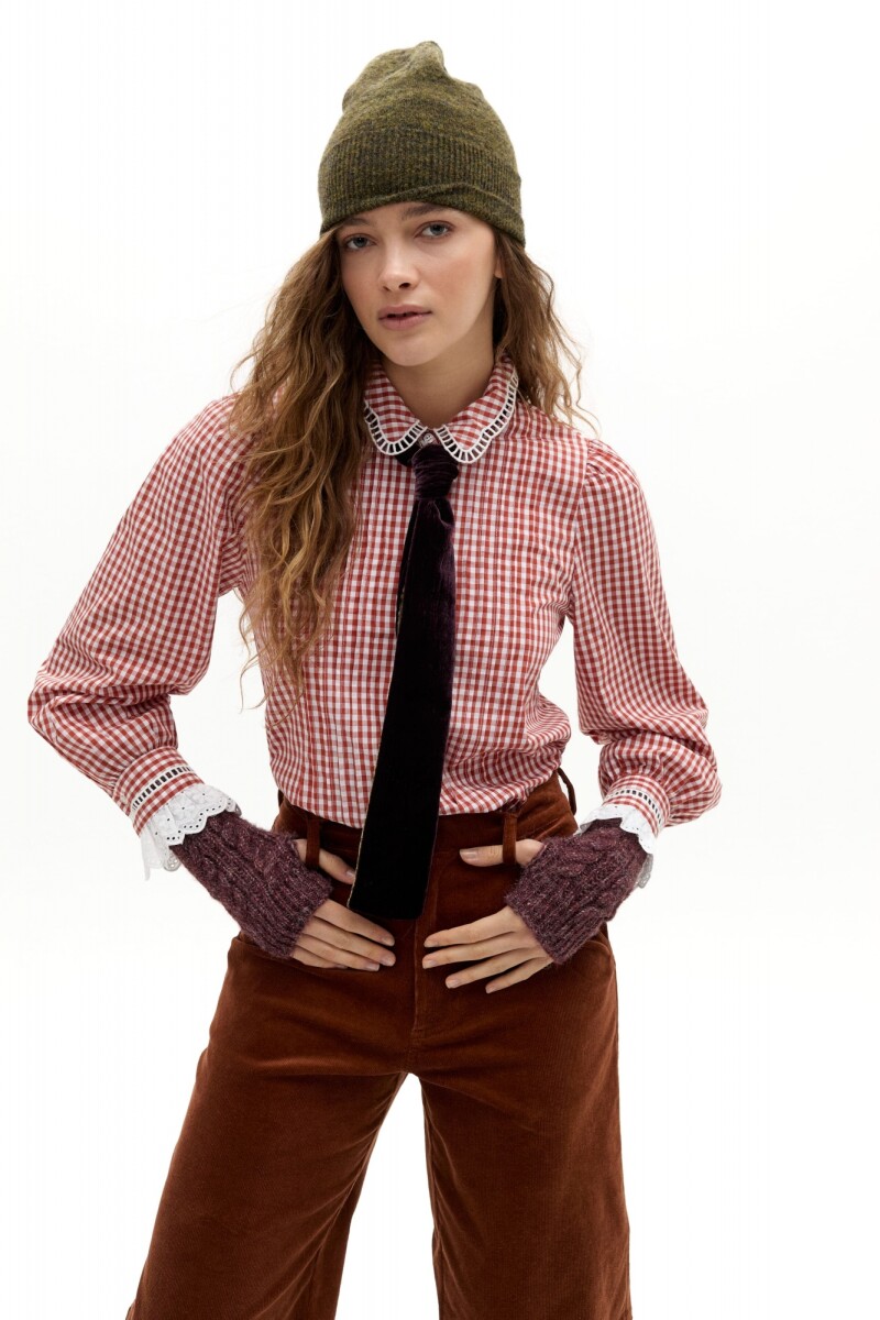 Camisa Amy en Algodón - Caramel Vichy Checks 