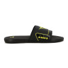 Diadora Isola Ojota Tira Ancha Con Logo - Negro/amarillo Negro-amarillo