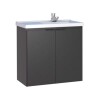 Mueble de baño suspendido Aster negro 60cm con bacha de resina Mueble De Baño Suspendido Aster Negro 60cm Con Bacha De Resina