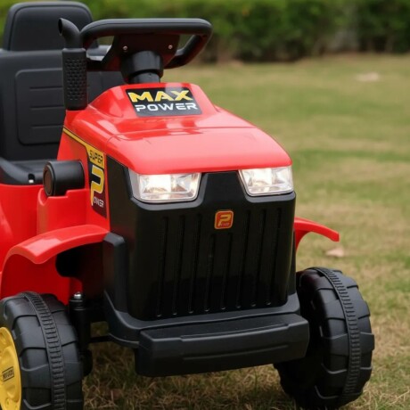 Tractor con Remolque Lumax a Batería con luces y sonido mp3 Rojo