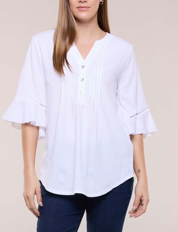 Blusa Det Btn Y Pinz BLANCO