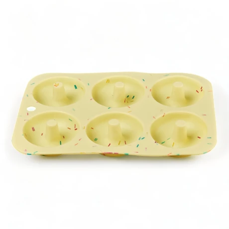 Molde Silicona Para Hornear 6 Donas Reposteria Pastelería Sin Color