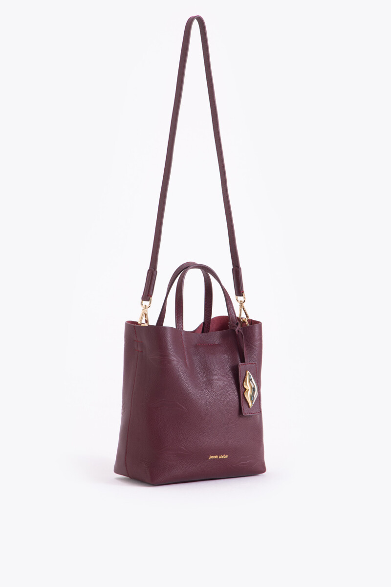 TOTE KISSES SMALL Bordo