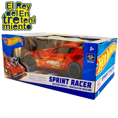 Hot Wheels Auto Fricción De Juguete Sprint Racer 25cm Rojo