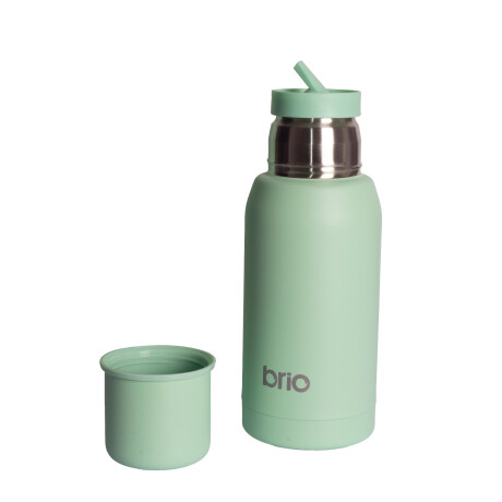 Set De Termo 750 Ml Y Mate Con Tapa brio Acero Inox Menta