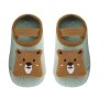 Set de medias con aplique anti deslizante buba 1 a 3 Oso verde Marron