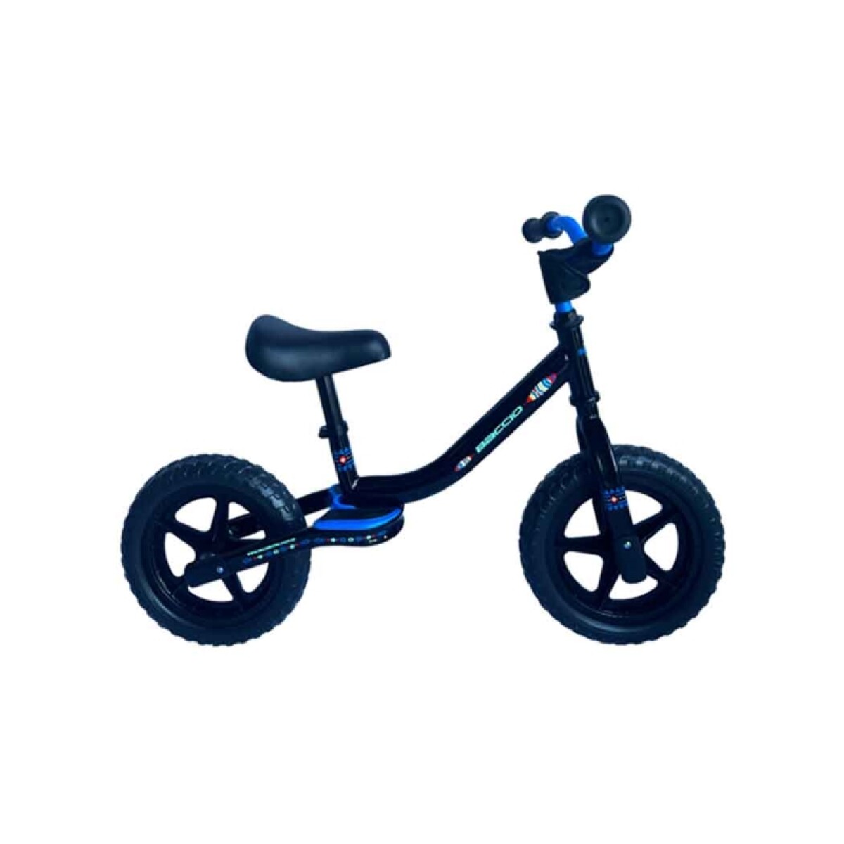 Bicicleta Baccio R.12 Balance Niño Con Apoyapie - Negro/turquesa 
