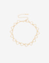 Chokers Metal Choker Corazones De Metal - Dorado