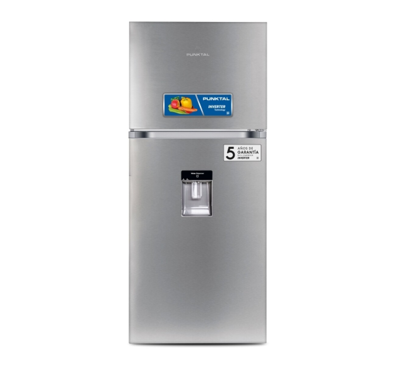 Heladera Punktal Pk-425 Inox Inverter C/disp 