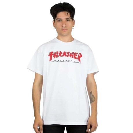 Remera MC Thrasher Godzilla Blanco