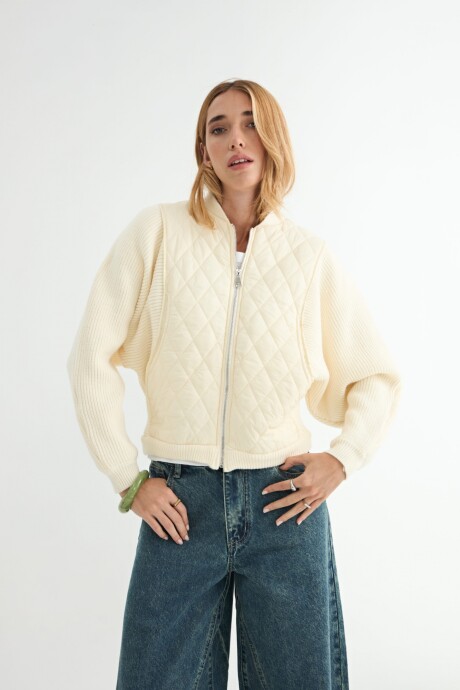 ABRIGO ODORATA C/CIERRE BLANCO