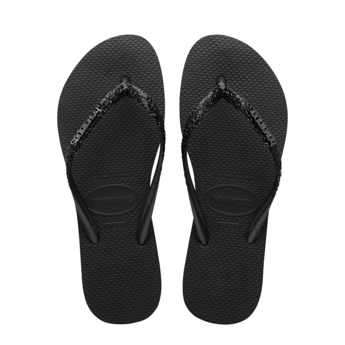 Sandalias de Mujer Havaianas Slim GLitter II - Negro 