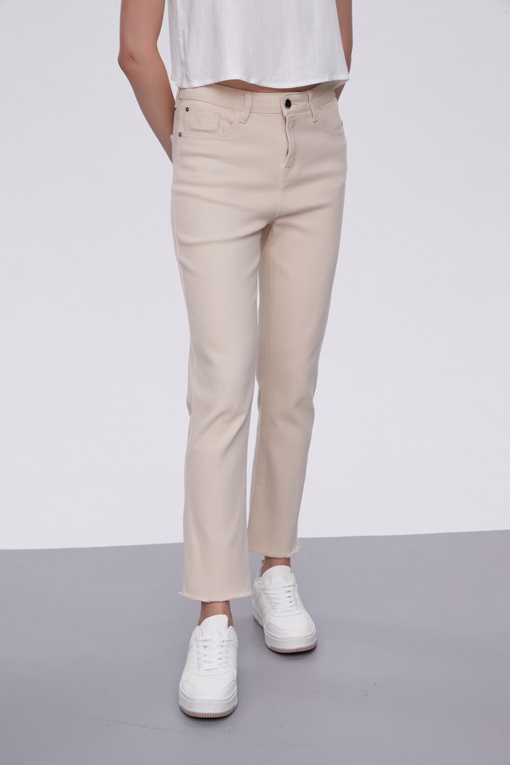 Pantalon Calendre Beige Claro