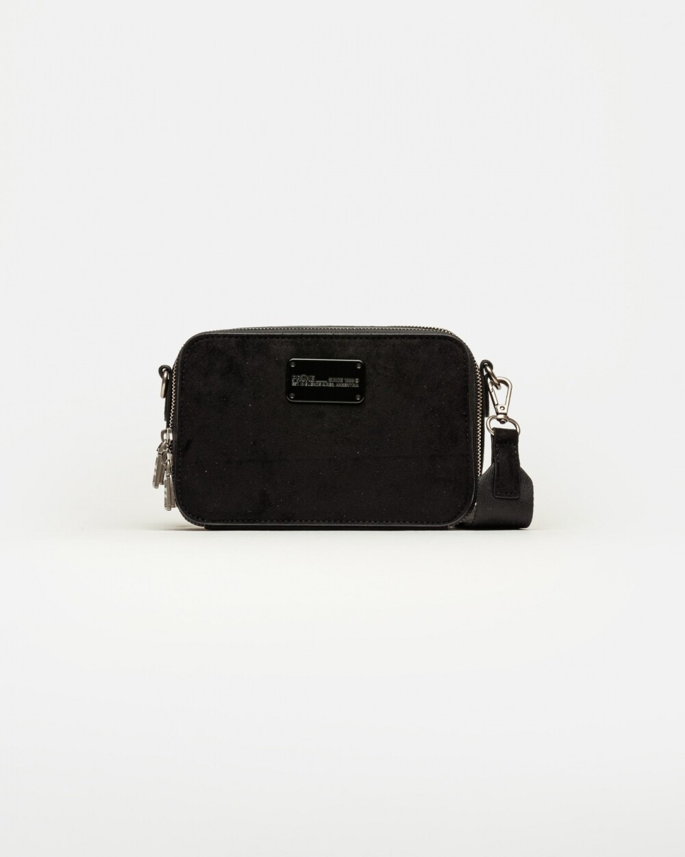 Bandolera New Penny en efecto gamuza Negro