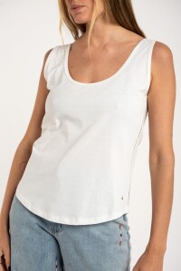 Musculosa Algodón Peinado Nacar
