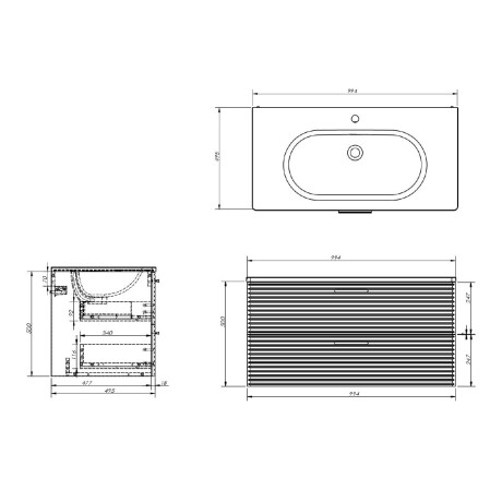 MUEBLE DE COLGAR AMINOV MDF - 100x50x50cm GAMAS DE MADERA