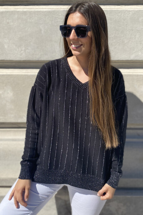 Buzo Lina Negro lurex