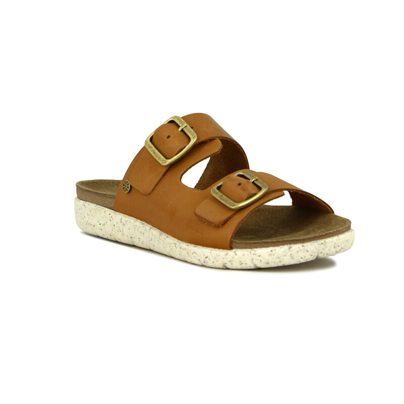 Country Sandalia 2 Tiras C/ Hebillas Ambar