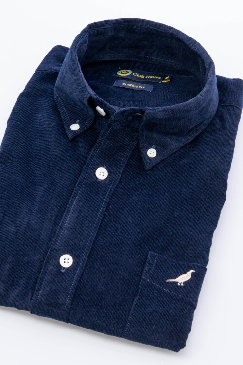 Camisa corduroy clasica Azul Marino