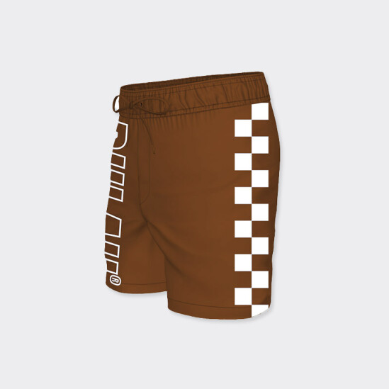 Short Pulau Checker Marron