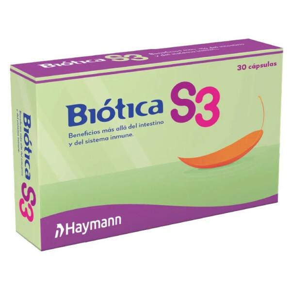 Biótica S3 | Probiótico | 30 Cápsulas - Haymann Biótica S3 | Probiótico | 30 Cápsulas - Haymann