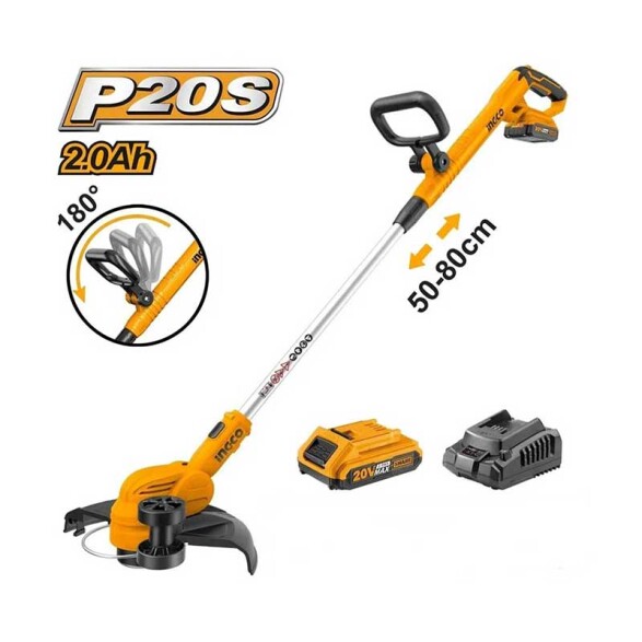 Bordeadora corta césped 20V con batería - Ingco ING0970