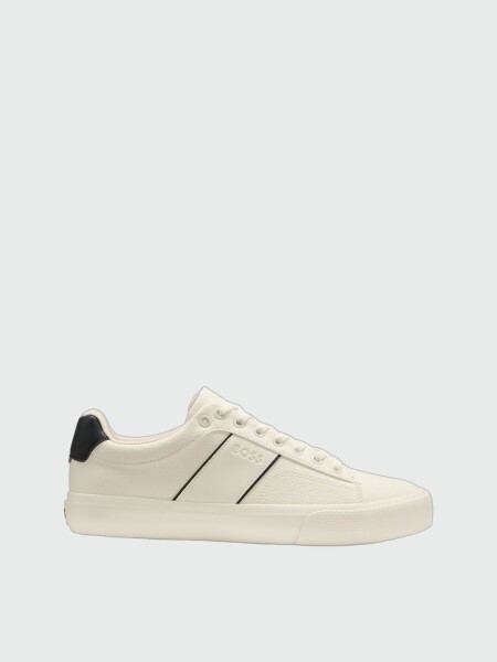 BOSS - Zapatillas Aiden Tenn Grained Blanco