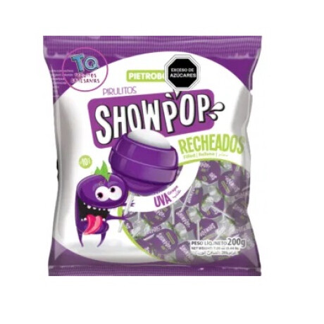 Chupetin relleno Showpop 480g/24 unidades Uva Chupetin relleno Showpop 480g/24 unidades Uva