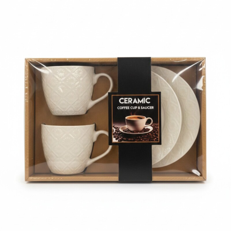SET DE TAZA C/PLATITOS 8.5X7.6CM 4PZAS Unica