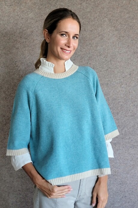 Buzo Clemen Lambswool Tourquesa Arena