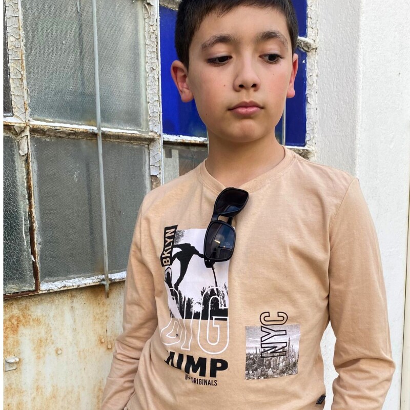 Remera Estampa N+ Beige