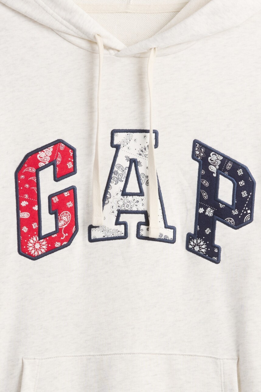 Buzo Canguro Logo Gap Sin Felpa Hombre Pale Grey Heather Bc01