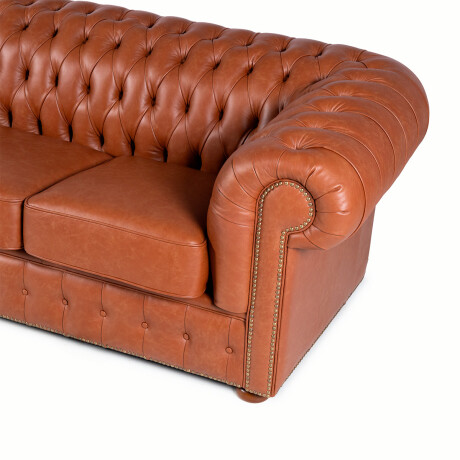 Sofá Chesterfield Novo - Cuero Advanced - 3 cuerpos Terracota - (Preventa)