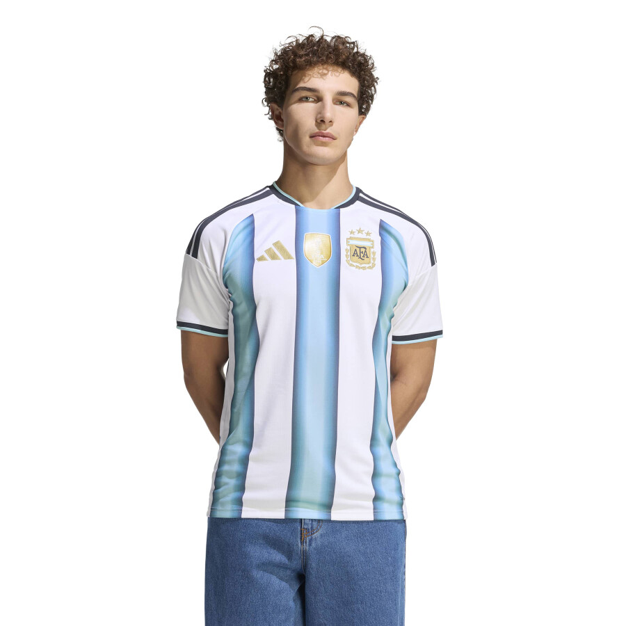 Camiseta de Hombre Adidas Argentina Afa Home &lt;span&gt;Blanco - Celeste&lt;/span&gt;