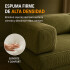 Sofá Sillón Cama ComboHome Teddy Premium 3 Cuerpos Corderoy Verde 1